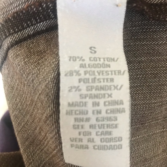 DRESSBARN Brown Fade Jean Button Down Jacket - Picture 6 of 6